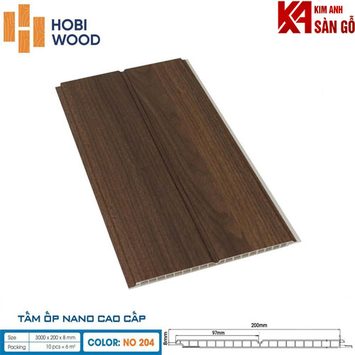 Tấm Ốp Tường Nano Hobi wood NO 204